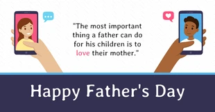 Free  Template: Cita del amor de un padre Facebook Post