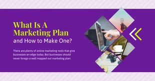 business  Template: Purple Marketing Plan Facebook Post