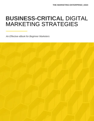 business  Template: Livro eletrônico de marketing amarelo simples