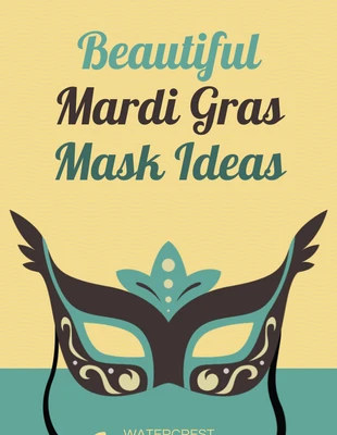 Free  Template: Maschera vintage del Martedì Grasso Messaggio Pinterest