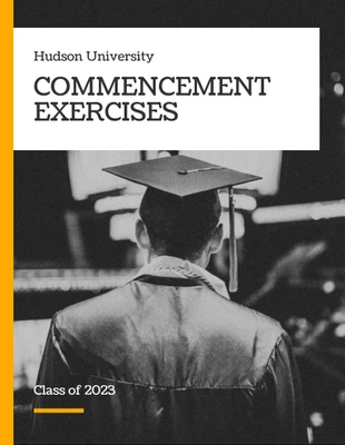 business  Template: Commencement Exercise Event Program
