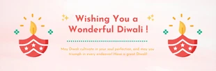 Free  Template: Banner de Diwali de ilustración simple degradado rosa claro