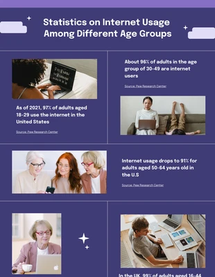 Free  Template: Infographie des personnes violettes et blanches