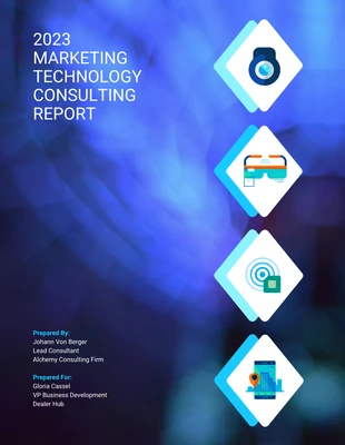business  Template: Relatório de recomendação de tecnologia de marketing