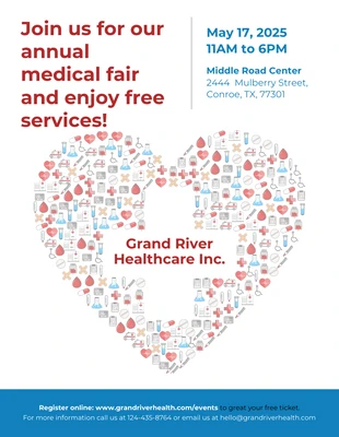 Free  Template: Light Healthcare Event Flyer
