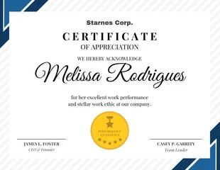 business  Template: Certificado de reconhecimento moderno