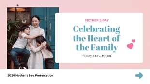 Free  Template: Presentación del día de la madre en azul rosa pastel suave
