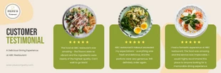 Free  Template: Banner di recensione del ristorante Green and Cream