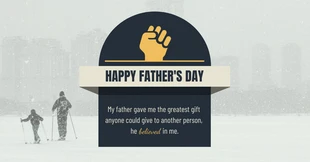 Free  Template: Message motivant pour la fête des pères sur Facebook