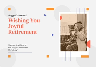 Free  Template: Simple Grey Retirement Card