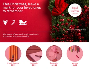 Red Elegant Christmas Sales Poster