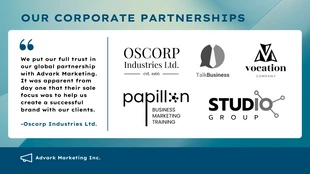 Free  Template: Diapositive sur le partenariat