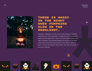 Black Purple Haunted History Halloween Presentation - page 2