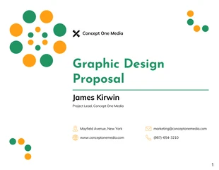 Green and Organge Marketing Proposal Template - Page 1