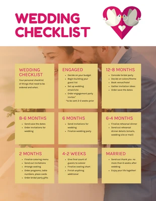 Bold Planner Wedding Checklist