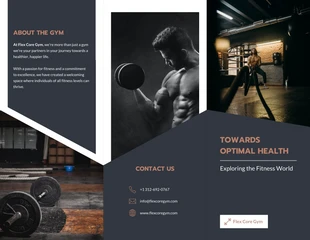 Free  Template: Navy And Orange Trapezoid Fitness Brochure