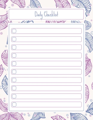 Free  Template: Cream Simple Abstract Daily Checklist