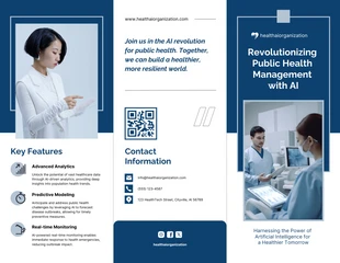 premium  Template: AI in Public Health Management C Fold Brochure