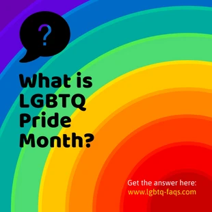Free  Template: Bold LGBTQ FAQs Instagram Post