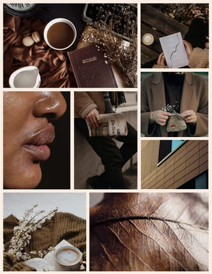 business  Template: Collages estéticos modernos marrones