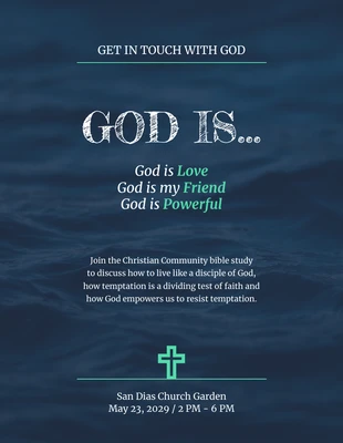 Free  Template: Folheto do evento de estudo bíblico da comunidade da igreja
