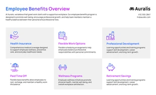 premium Template: Plantilla Resumen de Beneficios para Empleados en una Página