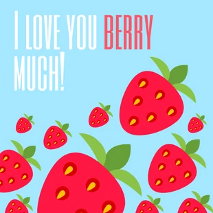 premium  Template: Cute Berry Valentine's Day Instagram Social Media Post