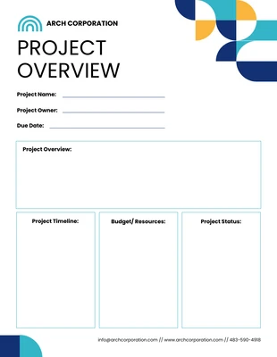 business  Template: Modern Project Status Report Template