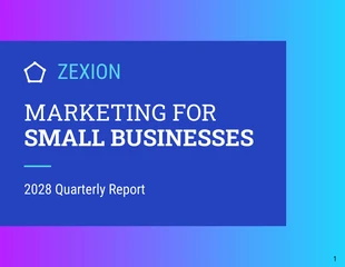 business  Template: Gradient Business Marketing Quarterly Report
