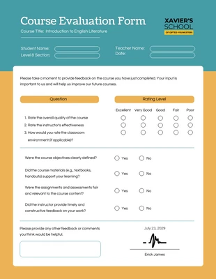 premium  Template: Yellow and Green Education Forms
