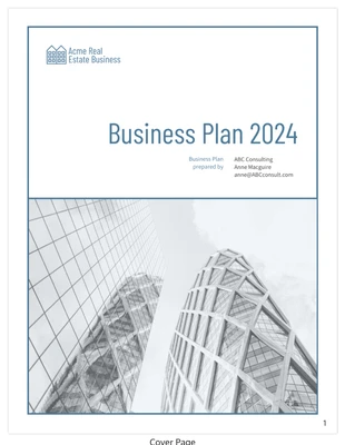 Free and accessible Template: Real Estate Investment Business Plan Template