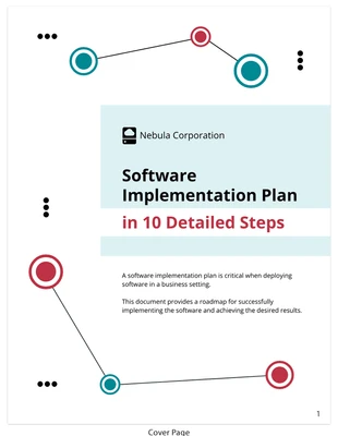 Free  Template: Modelo de plano de implementação de software