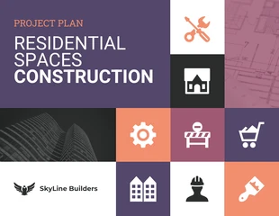 business  Template: Purple Grid Project Plan