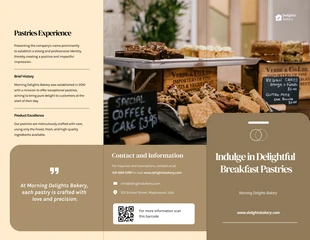 business  Template: Breakfast Pastries Bakery Brochure