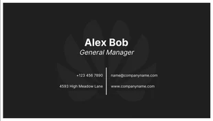 Black And White Simple Business Card - Seite 2
