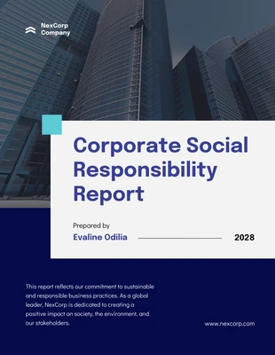 Free  Template: Corporate Social Responsibility Report
