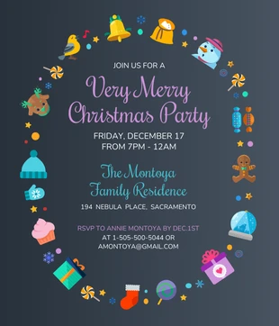 Cute Christmas Party Invitation