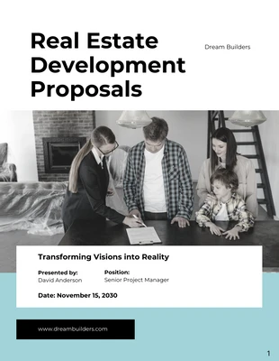 business  Template: Real Estate Development Proposals