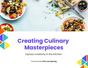 Free  Template: Presentación de cocina en triángulo de colores