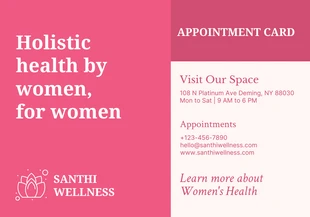 Free  Template: Pink And Light Pink Minimalist Appointment Card