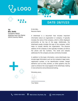 Free  Template: White Modern Playful Doctor Letterhead Template