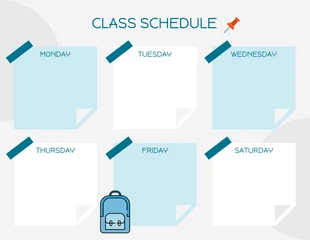 Free  Template: Modello di calendario delle lezioni minimalista grigio chiaro