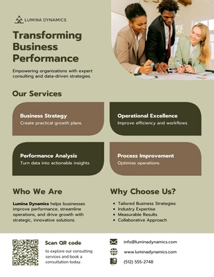 Free Template: No Fold Brochure