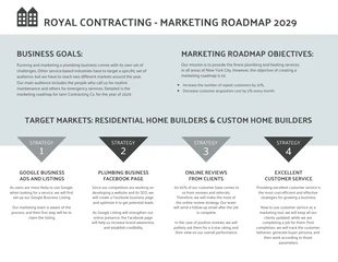 business  Template: Gray Strategia aziendale Roadmap di marketing
