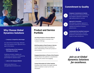 Purple Simple Corporate Tri-fold Dynamics Solutions Brochure - Página 2