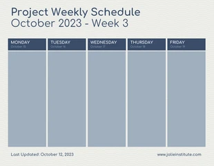 Blue And White Weekly Anime Schedule Template - Venngage