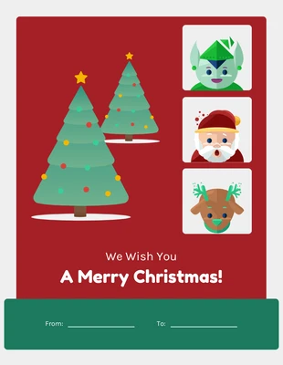 Free  Template: Druckbare Weihnachtskarten