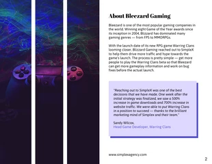 Modern Video GameMarketing Case Study Template - Pagina 2
