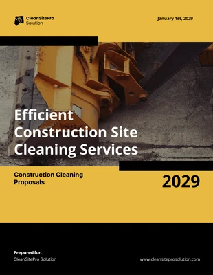 Free  Template: Construction Cleaning Proposals