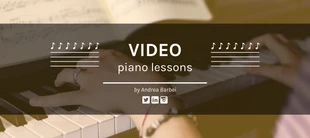 Free  Template: Brown Music Classes YouTube Banner